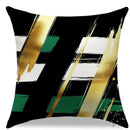 Axyaa Modern Abstract Gold Green Pattern Pillow Covers - Sofa Bedroom Car Design