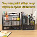 Metal Desk Organizer Holder Shelf for Office & School by Axyaa