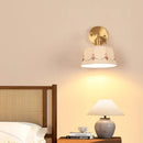 Axyaa Ceramic LED Wall Lamp with Pull Chain Switch, Up Down Rotation