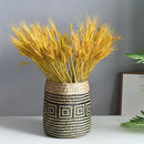 Axyaa Straw Flower Basket: Versatile Vase and Plant Container for Home Decor