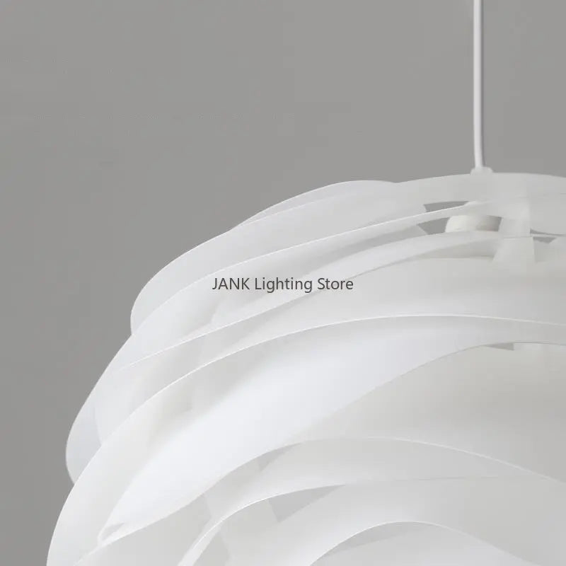 Axyaa White Rose Pendant Lamp: Acrylic Petal Chandelier for Romantic Decor