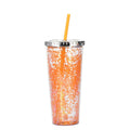 Axyaa Glitter Double Layer Sippy Cup, Large Capacity Reusable Coffee Milk Tea Cup