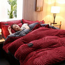 Axyaa Plush Duvet Cover Set - Cozy Winter Bedding for Double Bed
