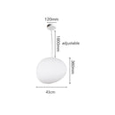 Axyaa Cobblestone Ceiling Chandelier Hanging Light Fixture for Villa Hotel Loft Stair Lighting