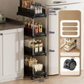 Axyaa Wheeled Storage Rack, Tiered Organizer, Space-Saving Shelf for Home & Kitchen