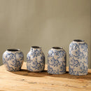 Axyaa Blue White Porcelain Vases Chinese Ceramic Home Decor Retro Floral Arrangements