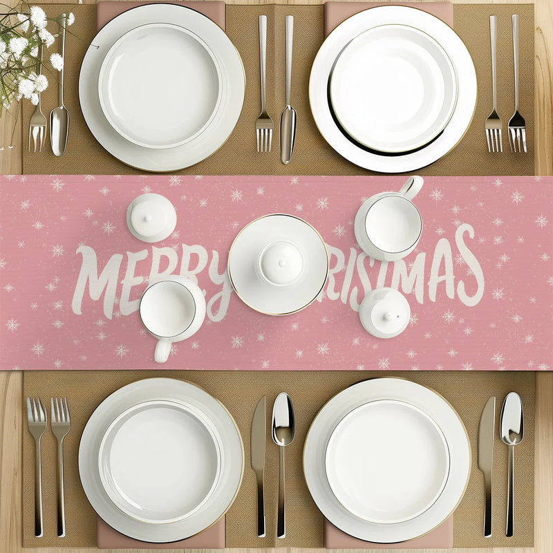 Snowflake Gift Box Table Runner by Axyaa - Elegant Wedding Dining Decor