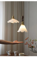 Axyaa Scandinavian Brass Chandelier: Modern Luxury Glass Hanging Lamp