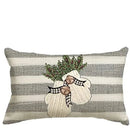 Axyaa Christmas Snowman Reindeer Pillow Case - Winter Holiday Striped Cushion Cover