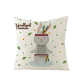 Axyaa Lovely Animals Linen Cushion Cover - Cute Bear Fox Deer Print