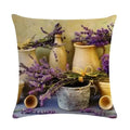 Purple Lavender Floral Pillowcase for Home Decor by Axyaa