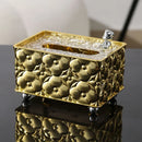 Axyaa Jacquard Tissue Box Organizer Napkin Case for Light Luxury Home Décor