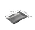 Axyaa Stainless Steel Retro Wave Plate for Dessert, Restaurant, and BBQ