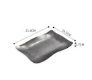 Axyaa Stainless Steel Retro Wave Plate for Dessert, Restaurant, and BBQ