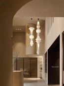 Axyaa Wabi-sabi Noguchi Chandelier Rice Paper Lamp Medieval Villa Hall