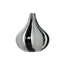Axyaa Glass Vase: Black White Ink High End Big Belly Small Mouth Home Decor