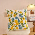 Axyaa Floral Embroidery Pillowcase 45x45: Home Decor Cushion Cover Sofa Headboard