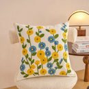 Axyaa Floral Embroidery Pillowcase 45x45: Home Decor Cushion Cover Sofa Headboard