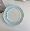 Axyaa Ceramic Dessert Plates: Colorful Underglaze Cake and Dining Plate Set