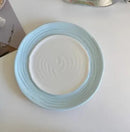 Axyaa Ceramic Dessert Plates: Colorful Underglaze Cake and Dining Plate Set