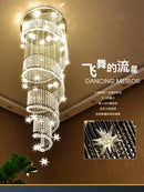 Axyaa Crystal Star LED Chandelier for Staircase and Wall Decoration
