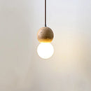 Axyaa Yellow Marble Pendant Lamp Gourd Japan Travertine Hanging Light