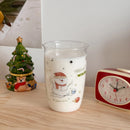 Axyaa Snowman Glass Cup 400ml - Cute Christmas Gift, Winter Water Cup for Hot Drinks