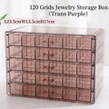 Axyaa Jewelry Box Organizer with Grids for Earring, Ring, Necklace, Bracelets