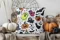 Axyaa Halloween House and Trees Pillow Cover for Sofa, Bedroom, Car