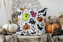 Axyaa Halloween House and Trees Pillow Cover for Sofa, Bedroom, Car