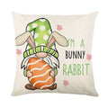 Axyaa Spring Rabbit Pillowcase 45x45cm Decorative Linen Sofa Cushion Cover