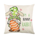Axyaa Spring Rabbit Pillowcase 45x45cm Decorative Linen Sofa Cushion Cover