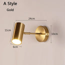 Axyaa Nordic Bedside Spotlight Sconce in Gold and Black for Study and Makeup Mirror