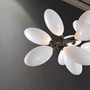 Axyaa Nordic Milk Glass Grape Chandelier: Smart LED Curve Lamp for Living & Dining Room