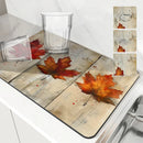 Axyaa Maple Anti-Skid Kitchen Mat: Absorbent, Quick Dry, Non-Slip Tray Pad
