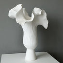 Axyaa White Ceramic Flower Buds Vase: Elegant Home Decor & Floral Arrangement Accessory