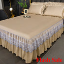 Axyaa Ice Silk Cool Bed Skirt Set