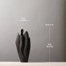 Frosted Ceramic Vase with Dried Flowers, Living Room Decor by Axyaa