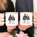 Axyaa Best Friend Cartoon Girls Custom Name Coffee Mug
