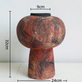 Axyaa Abstract Oil Style Ceramic Vase for Aesthetic Room Décor and Flower Arrangement
