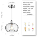 Axyaa Blue Bubble Glass Pendant Lights: Adjustable Hanging Fixtures for Living Room, Bedroom, Kitchen Island