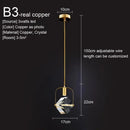 Axyaa Nordic Crystal LED Pendant Lamp for Home Decoration