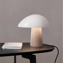 Axyaa Wood Grain Mushroom Table Lamp LED Light for Home Decor