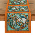 Axyaa Floral Horse Chain Table Runner for Kitchen Dining and Party Decor