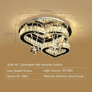 Axyaa Heart Crystal LED Ceiling Lamp for Modern Bedrooms & Living Rooms