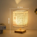 Axyaa Red Plum Fabric Landscape LED Table Lamp