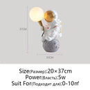 Axyaa Astronaut Moon Planet Lamp: Creative Spaceman Night Light, Bedroom Decor