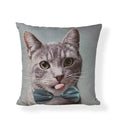 Axyaa Cartoon Cat Linen Cushion Cover - Home Decor Essential for Sofa, Living Room, or Bed