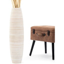 Axyaa 26" Tall Wooden Farmhouse Floor Vase for Fake Plant and Pampas Grass