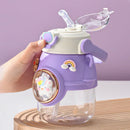 Axyaa Kids Straw Water Bottle: Large Capacity Plastic Water Cup for Girls